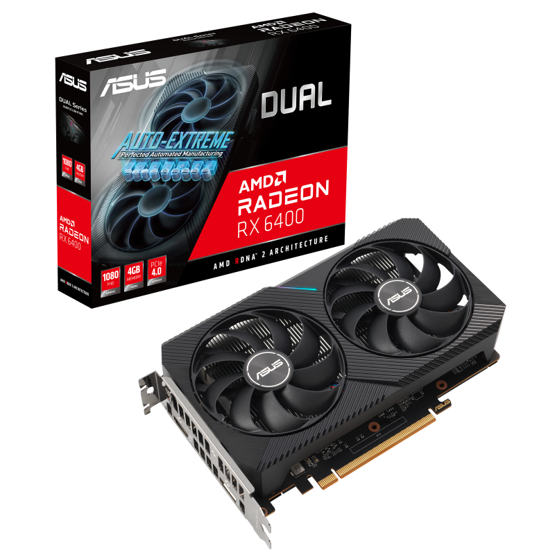 ASUS Dual RX 6400 4GB Gaming Graphic Card DUAL-RX6400-4G